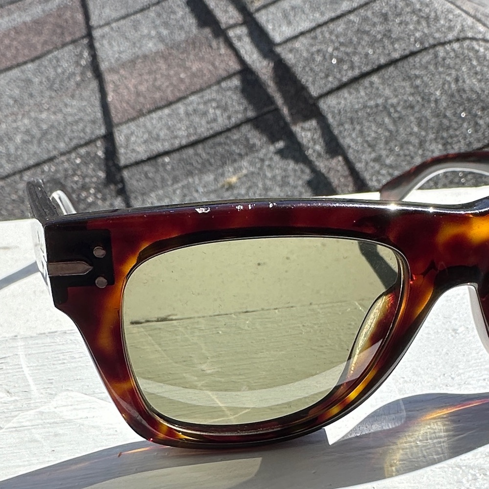 Céline Tortoiseshell Square Sunglasses Brown Italy Designer Classic UV - Picture 2 of 9